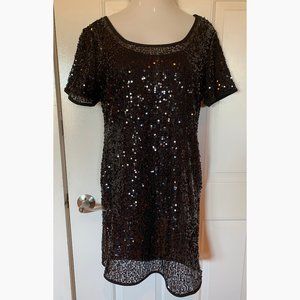 Black Sequin Party Dress